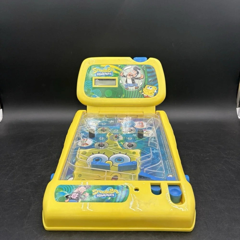 Vtg 2004 SpongeBob SquarePants Pinball Alley Tabletop Game Works